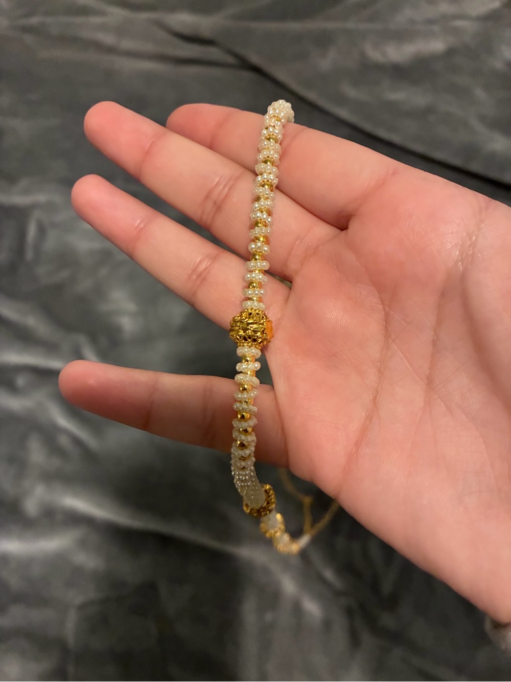 Delicate Indian Ethnic Beaded Strand Necklace